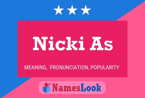 Nicki As Namensposter