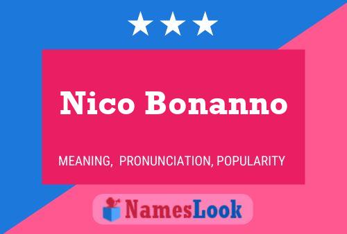 Nico Bonanno Namensposter