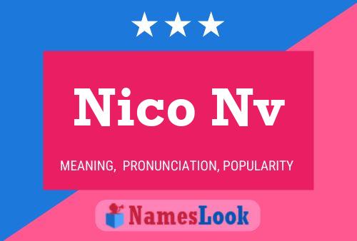 Nico Nv Namensposter