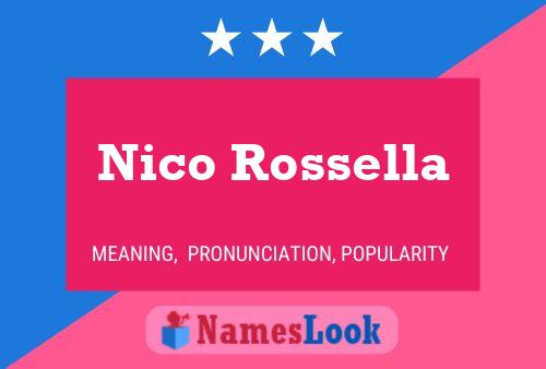 Nico Rossella Namensposter