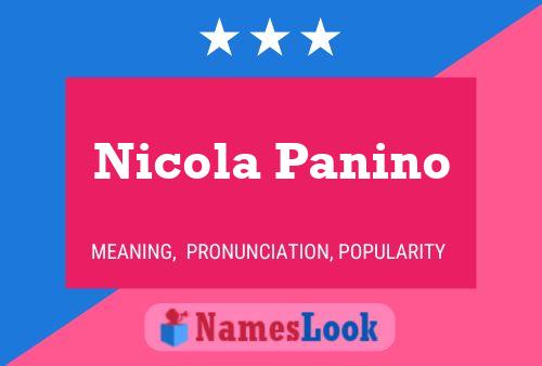 Nicola Panino Namensposter