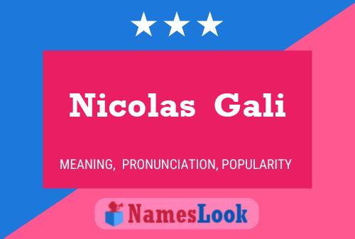 Nicolas  Gali Namensposter