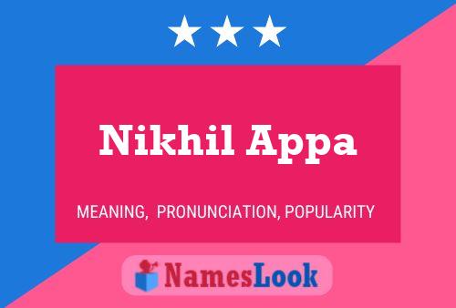 Nikhil Appa Namensposter