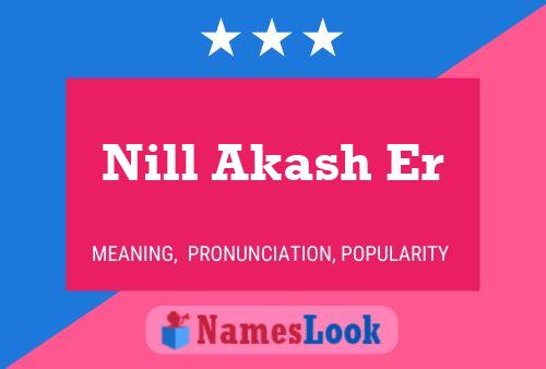 Nill Akash Er Namensposter