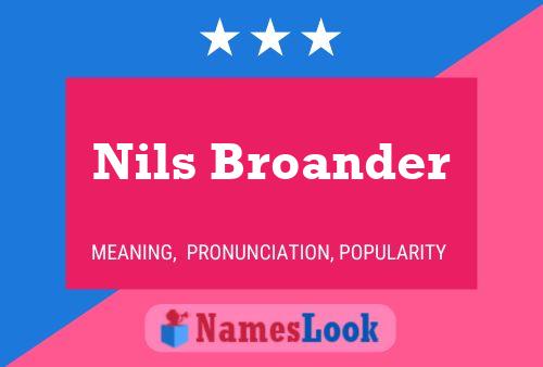 Nils Broander Namensposter