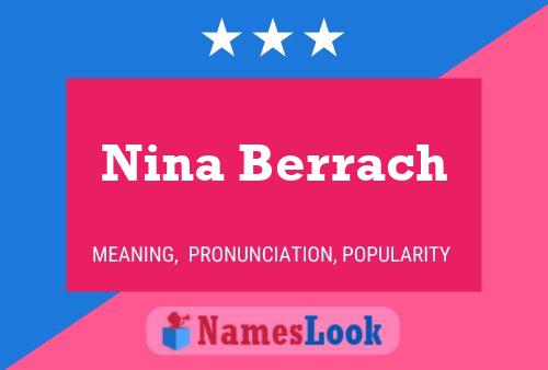 Nina Berrach Namensposter