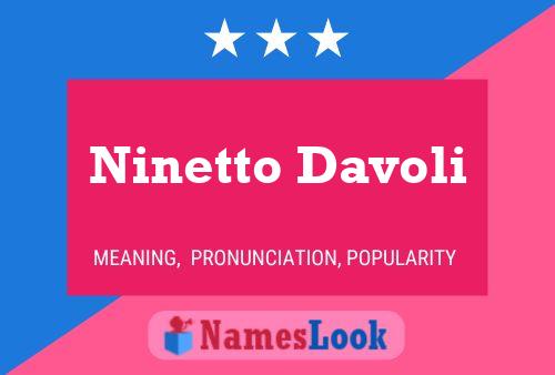 Ninetto Davoli Namensposter