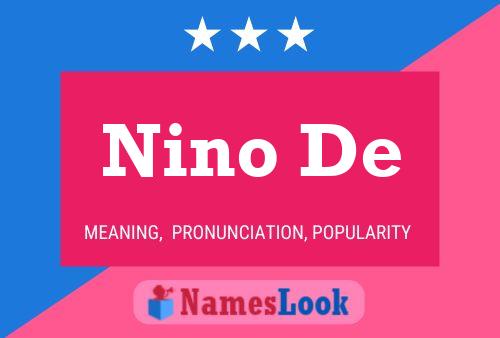 Nino De Namensposter