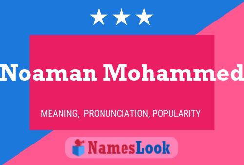 Noaman Mohammed Namensposter