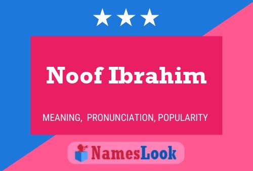 Noof Ibrahim Namensposter