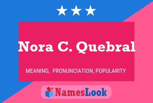 Nora C. Quebral Namensposter