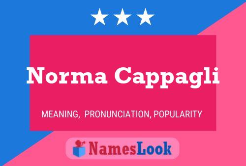 Norma Cappagli Namensposter