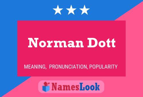 Norman Dott Namensposter