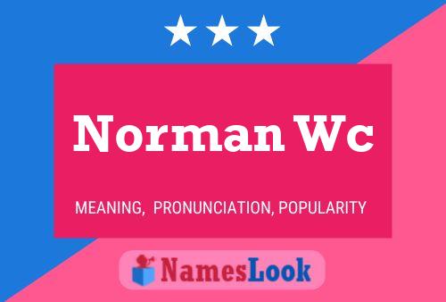 Norman Wc Namensposter