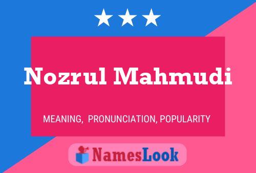 Nozrul Mahmudi Namensposter