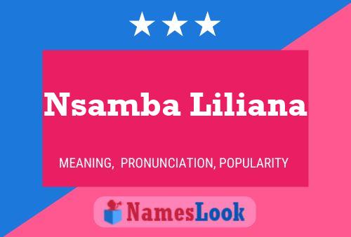 Nsamba Liliana Namensposter