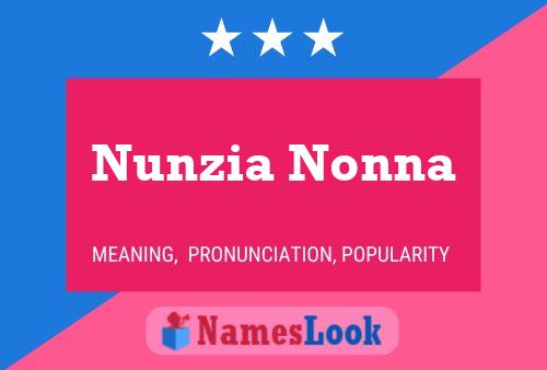 Nunzia Nonna Namensposter