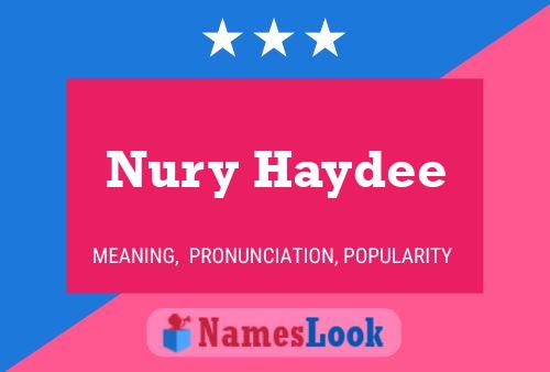 Nury Haydee Namensposter