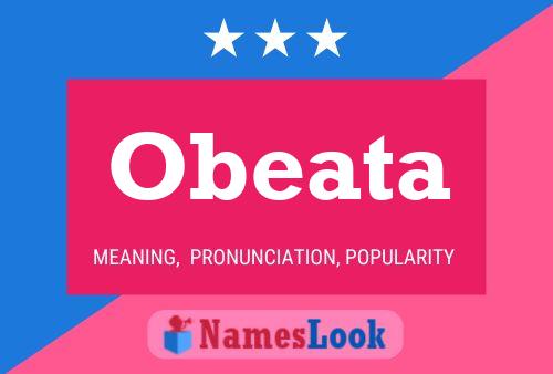 Obeata Namensposter