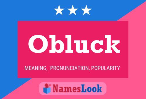 Obluck Namensposter