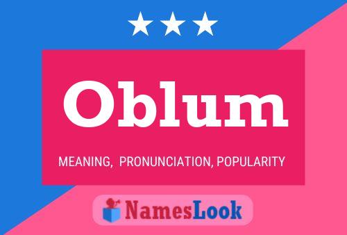 Oblum Namensposter