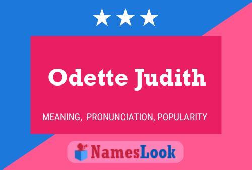 Odette Judith Namensposter