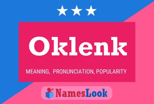 Oklenk Namensposter