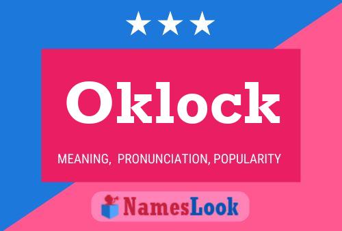 Oklock Namensposter