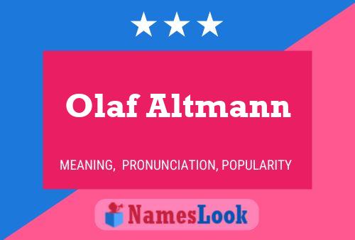 Olaf Altmann Namensposter