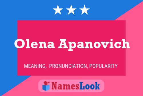 Olena Apanovich Namensposter