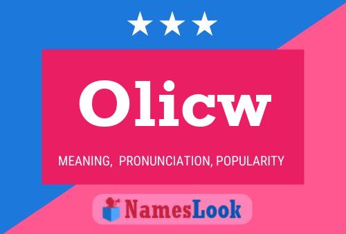 Olicw Namensposter