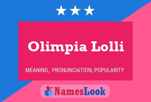 Olimpia Lolli Namensposter