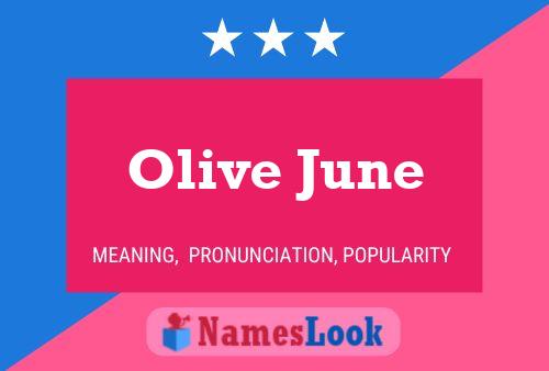 Olive June Namensposter