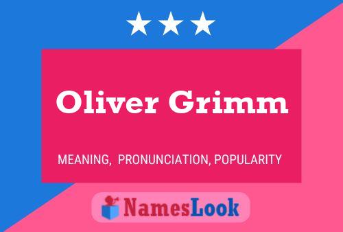 Oliver Grimm Namensposter