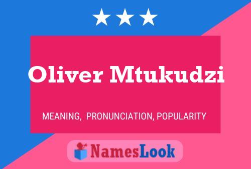 Oliver Mtukudzi Namensposter