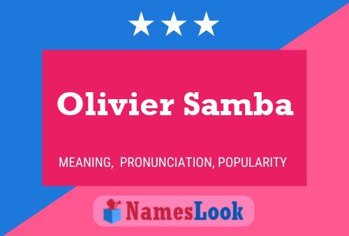 Olivier Samba Namensposter