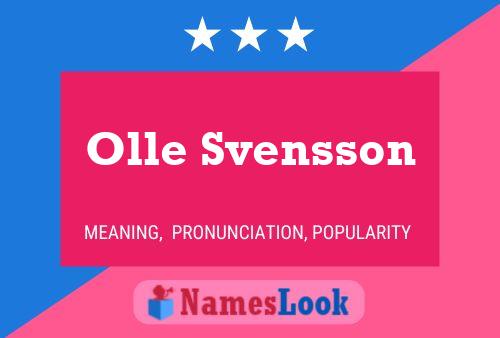 Olle Svensson Namensposter