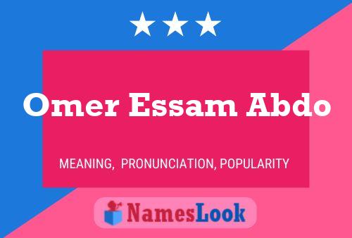 Omer Essam Abdo Namensposter