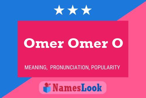 Omer Omer O Namensposter