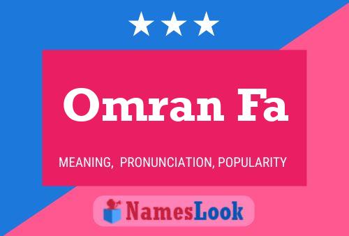 Omran Fa Namensposter