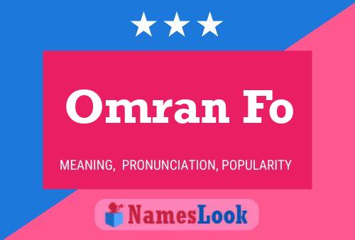 Omran Fo Namensposter