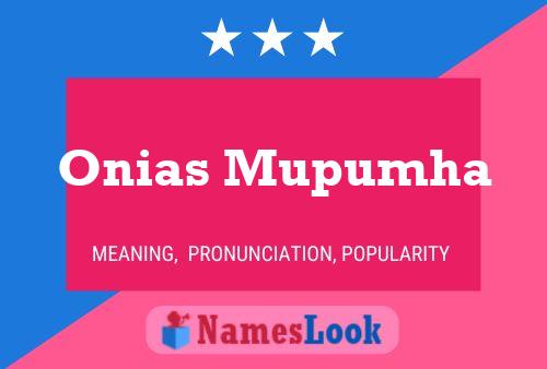 Onias Mupumha Namensposter