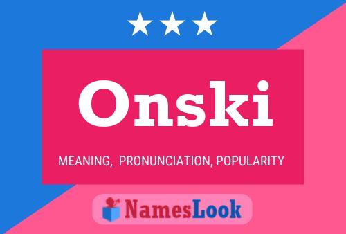 Onski Namensposter