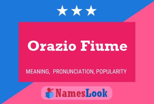 Orazio Fiume Namensposter