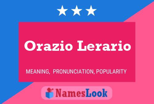 Orazio Lerario Namensposter