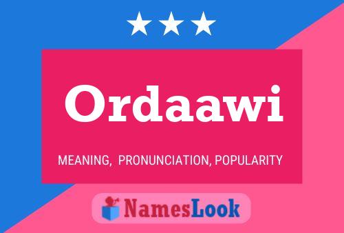 Ordaawi Namensposter