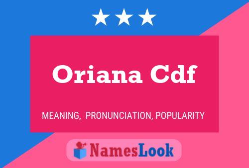 Oriana Cdf Namensposter