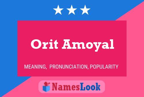 Orit Amoyal Namensposter