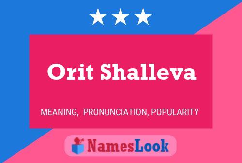 Orit Shalleva Namensposter