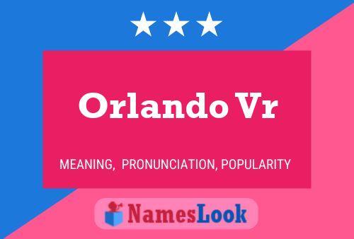 Orlando Vr Namensposter